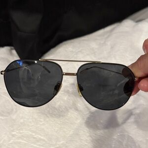 Dolce & Gabbana Black and Gold Aviator Sunglasses